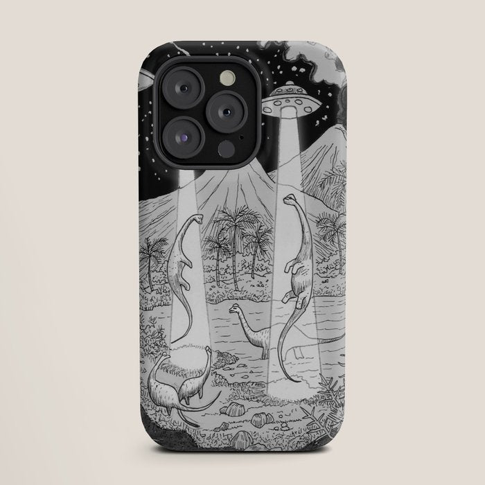 Dino abduction iPhone Case