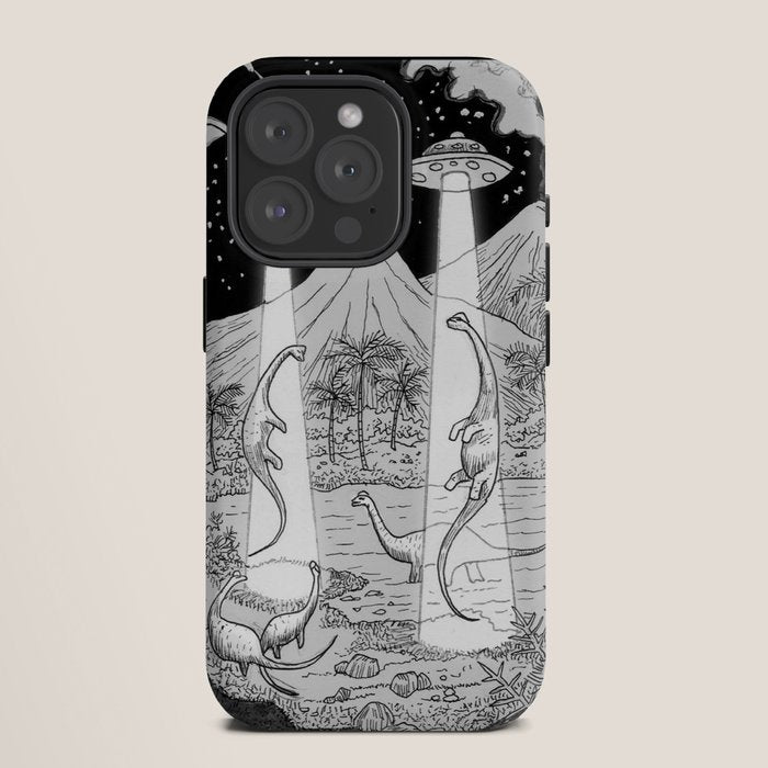 Dino abduction iPhone Case