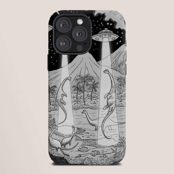 Dino abduction iPhone Case
