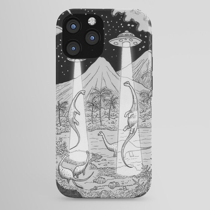 Dino abduction iPhone Case