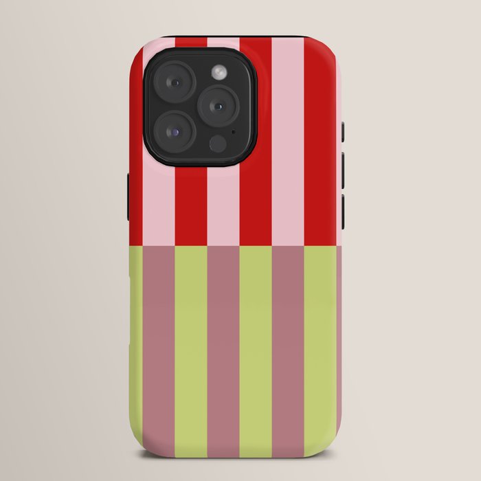 Bold colors stripes design iPhone Case
