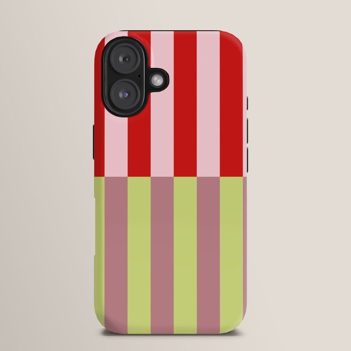 Bold colors stripes design iPhone Case