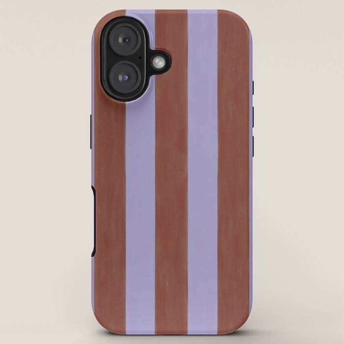 wide stripe in cacao iPhone Case