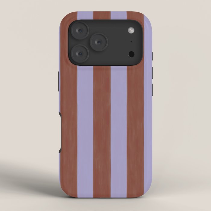 wide stripe in cacao iPhone Case