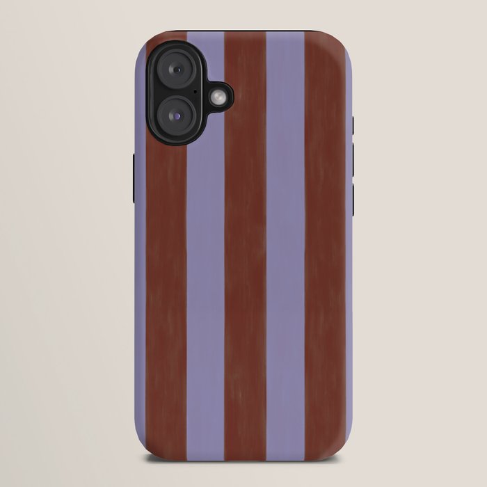 wide stripe in cacao iPhone Case