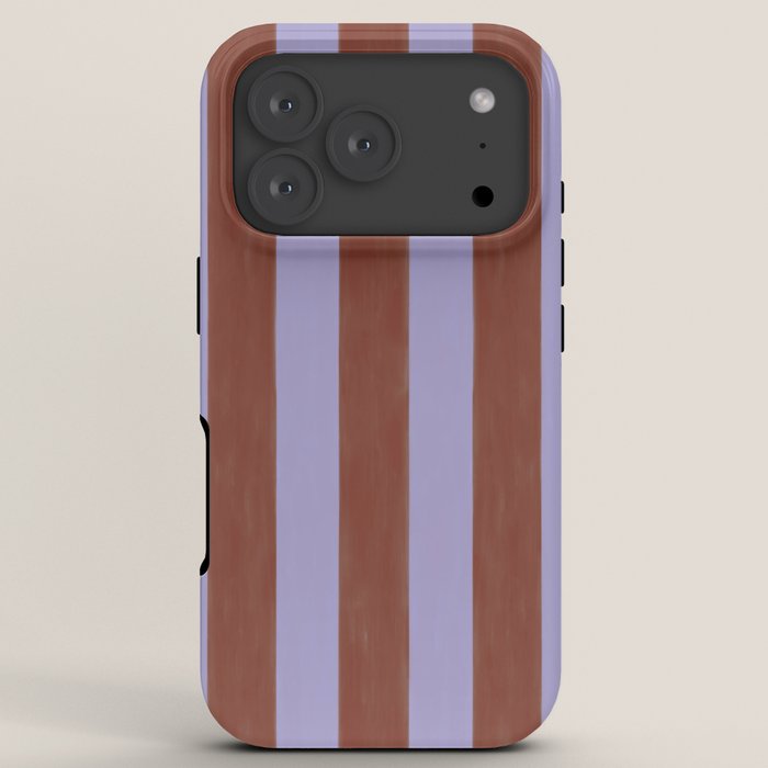 wide stripe in cacao iPhone Case