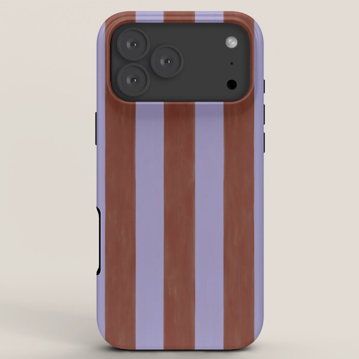 wide stripe in cacao iPhone Case