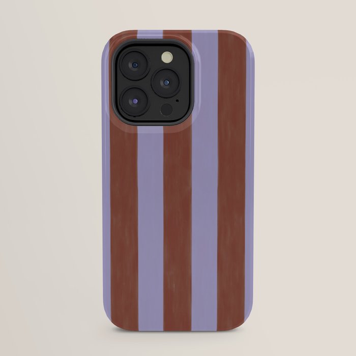 wide stripe in cacao iPhone Case