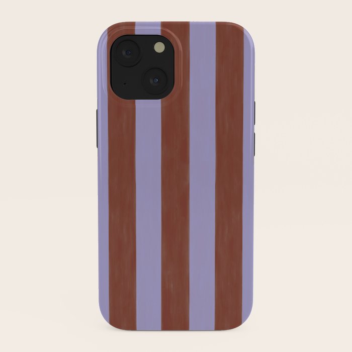 wide stripe in cacao iPhone Case