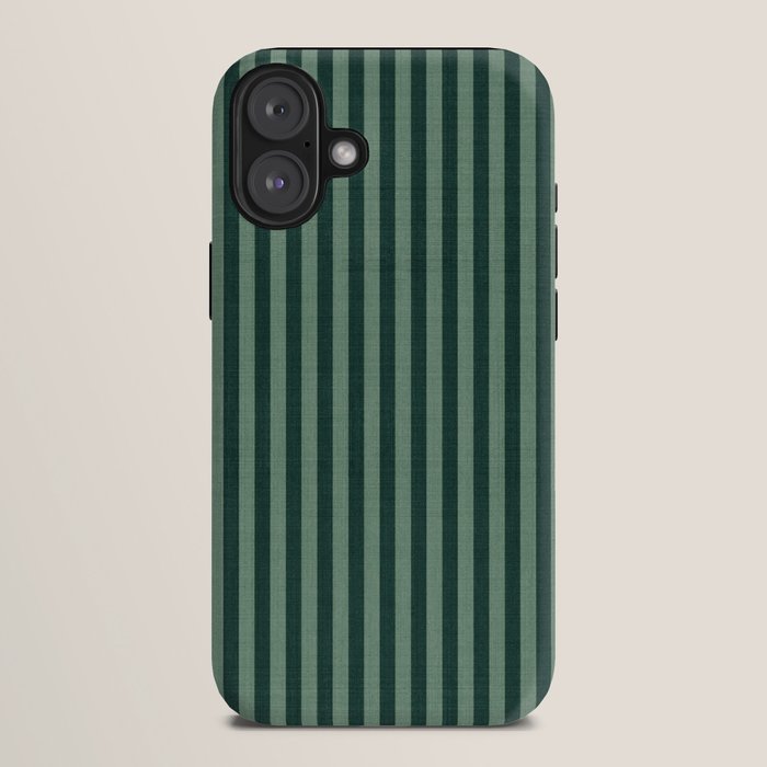 Pinstripe in Green iPhone Case