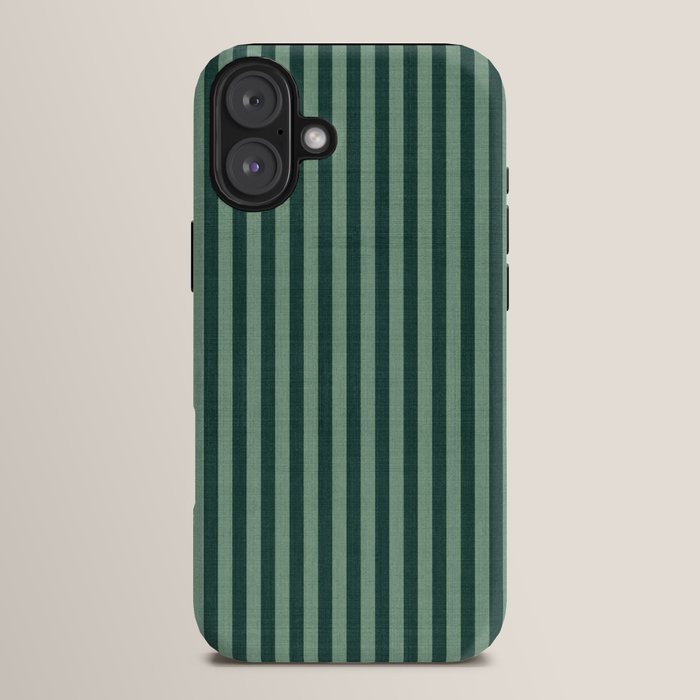 Pinstripe in Green iPhone Case