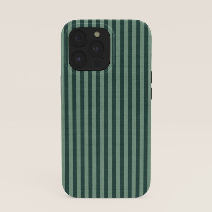 Pinstripe in Green iPhone Case