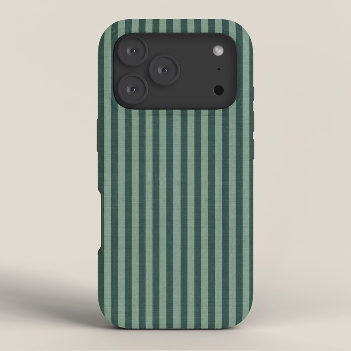 Pinstripe in Green iPhone Case
