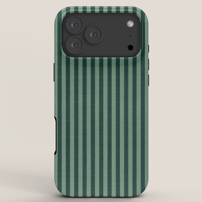 Pinstripe in Green iPhone Case