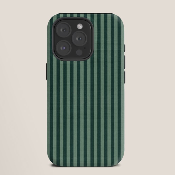 Pinstripe in Green iPhone Case