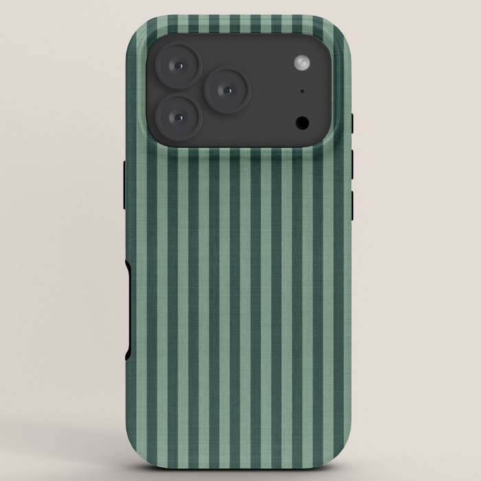 Pinstripe in Green iPhone Case