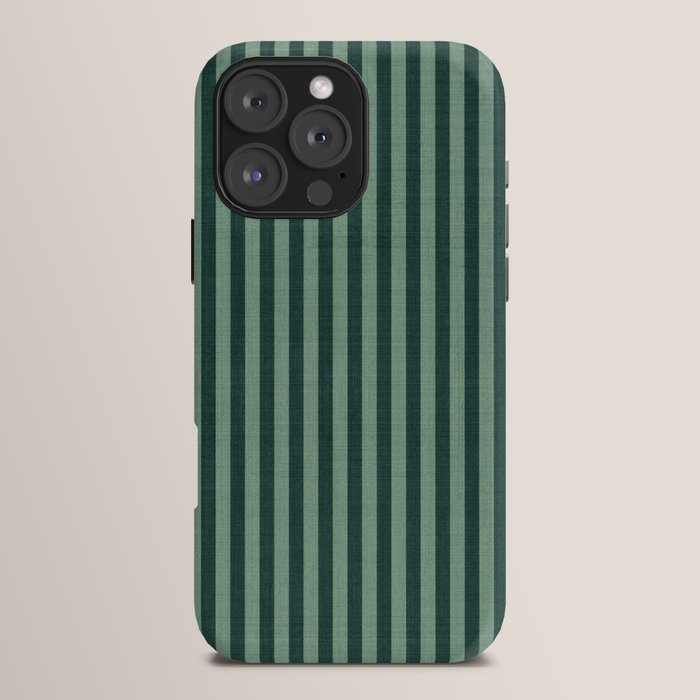 Pinstripe in Green iPhone Case