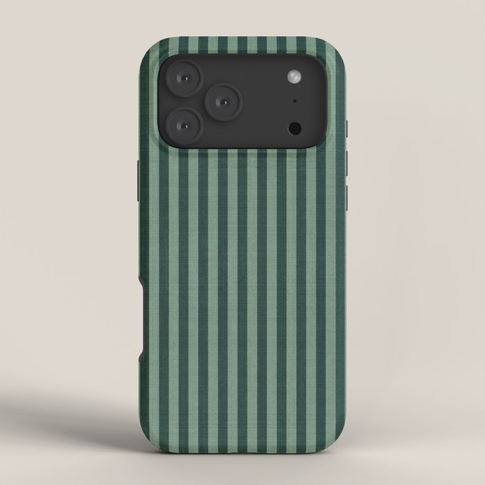 Pinstripe in Green iPhone Case