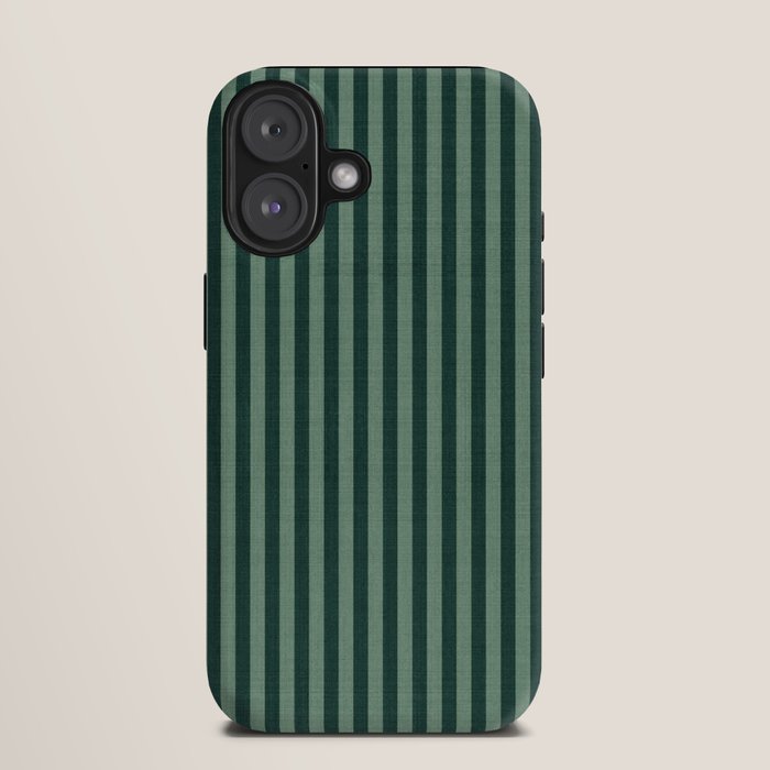 Pinstripe in Green iPhone Case