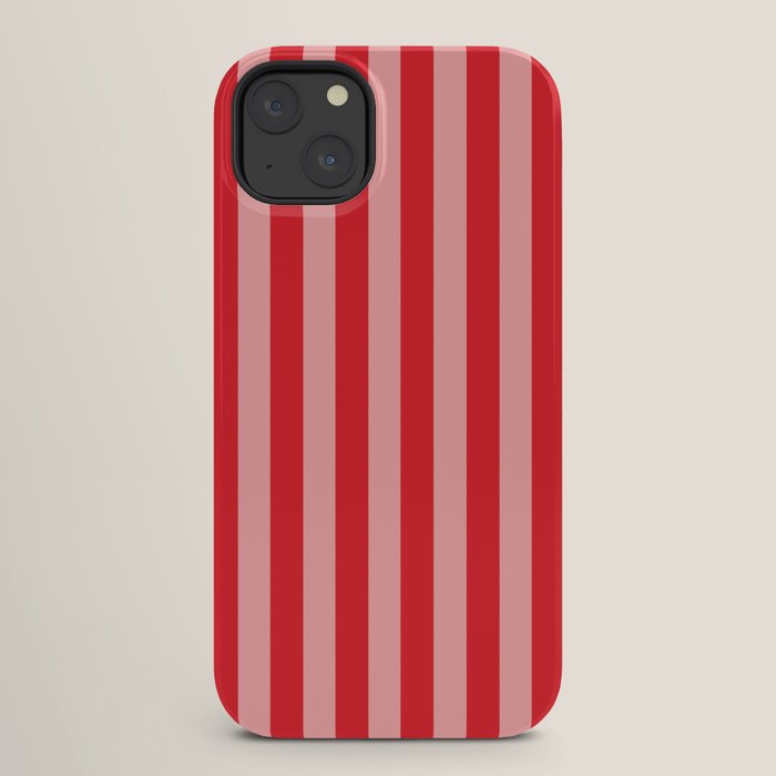 Bold Vertical Stripes Pattern (red/pink) iPhone Case