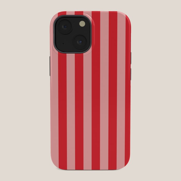 Bold Vertical Stripes Pattern (red/pink) iPhone Case