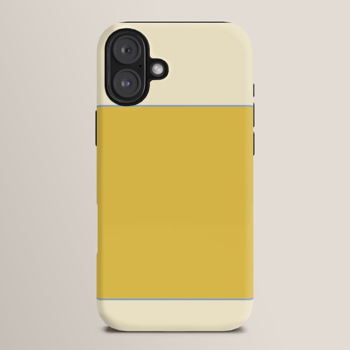 Sunshine Yellow Color Block Warm Vintage iPhone Case