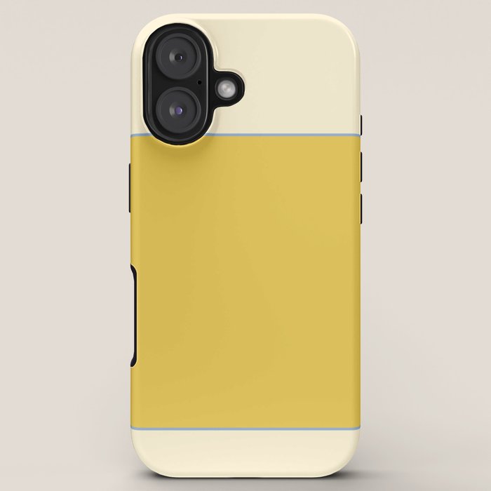 Sunshine Yellow Color Block Warm Vintage iPhone Case