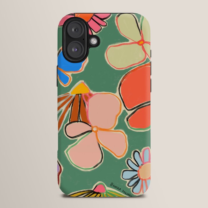 VINTAGE GARDEN GREEN iPhone Case