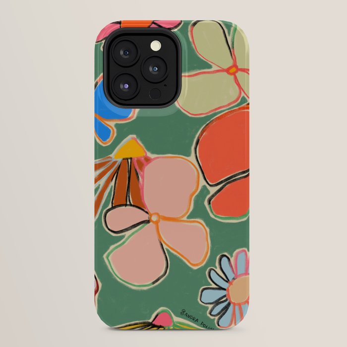 VINTAGE GARDEN GREEN iPhone Case