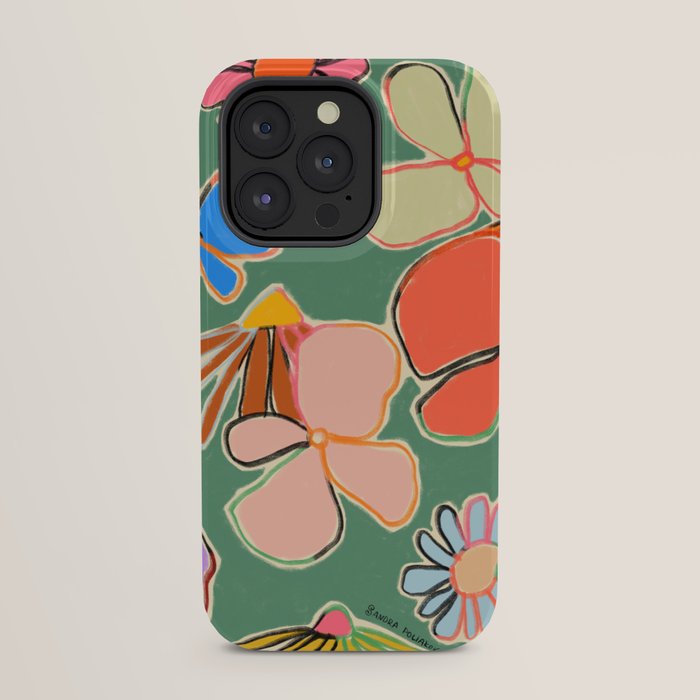 VINTAGE GARDEN GREEN iPhone Case