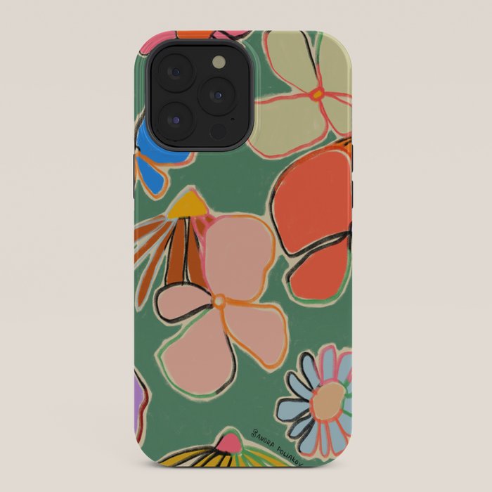 VINTAGE GARDEN GREEN iPhone Case