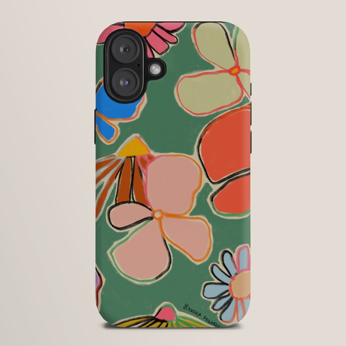 VINTAGE GARDEN GREEN iPhone Case