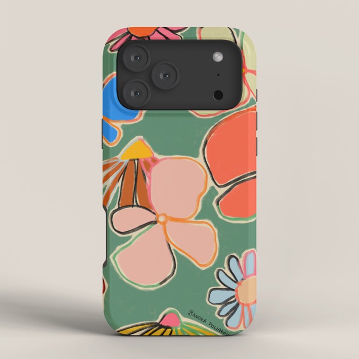 VINTAGE GARDEN GREEN iPhone Case