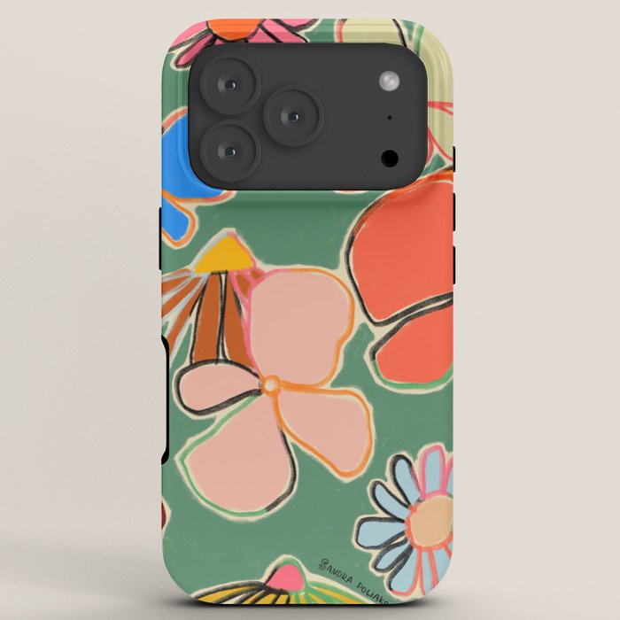 VINTAGE GARDEN GREEN iPhone Case