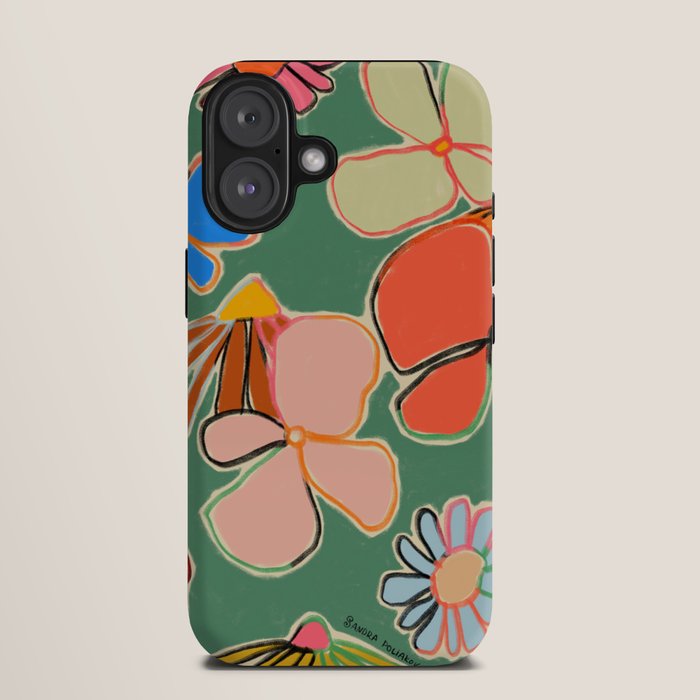 VINTAGE GARDEN GREEN iPhone Case