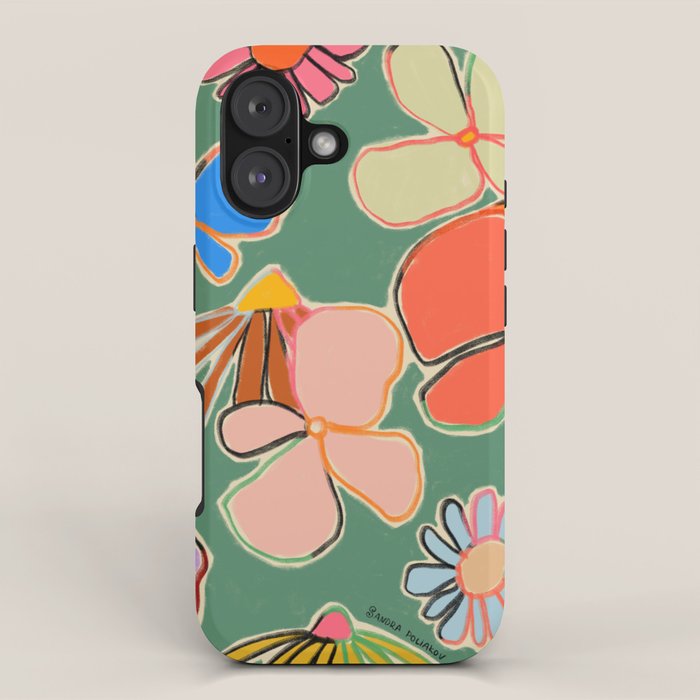 VINTAGE GARDEN GREEN iPhone Case