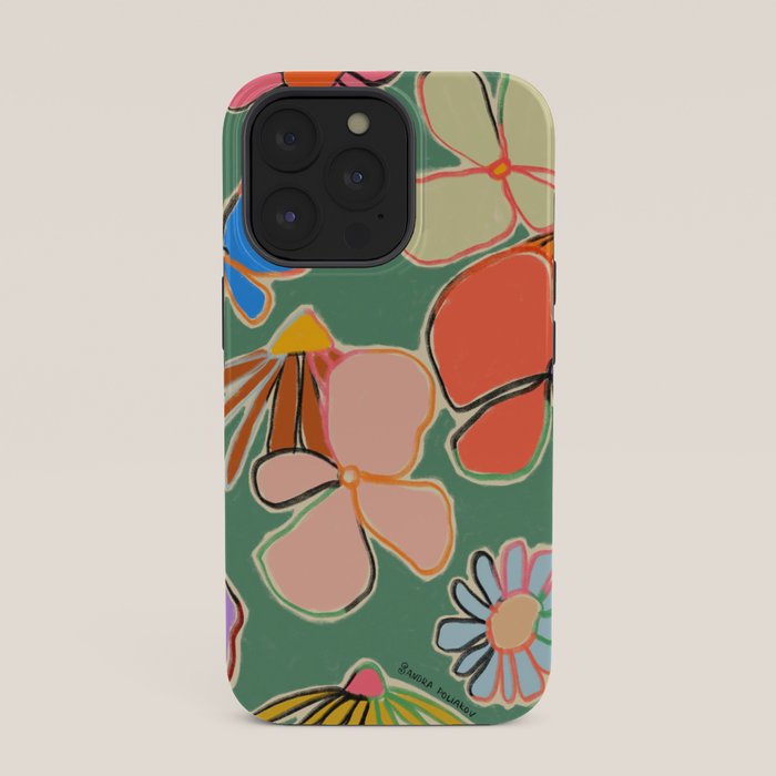 VINTAGE GARDEN GREEN iPhone Case