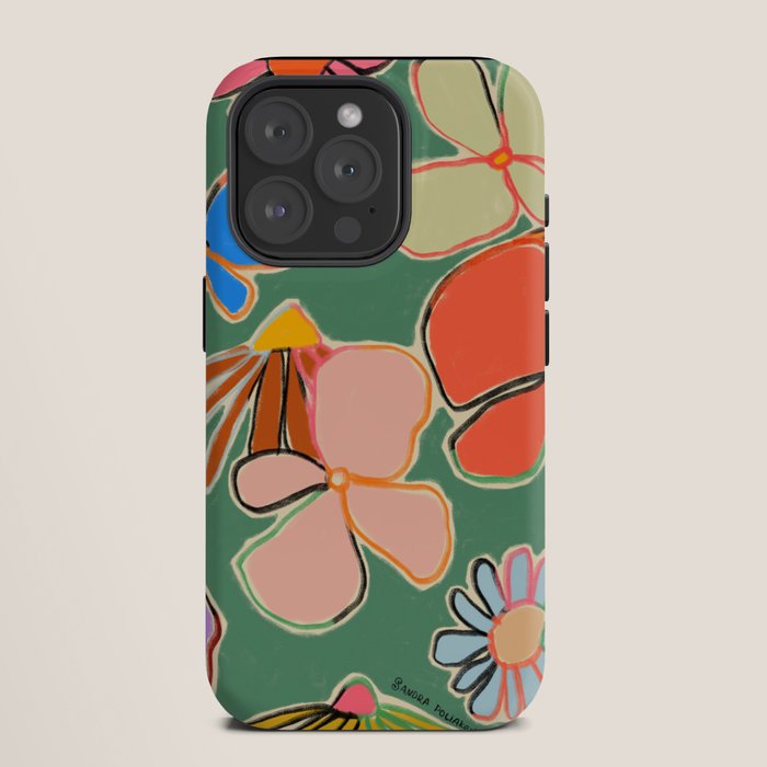 VINTAGE GARDEN GREEN iPhone Case