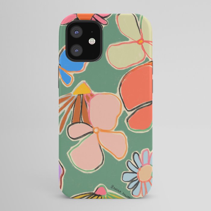 VINTAGE GARDEN GREEN iPhone Case
