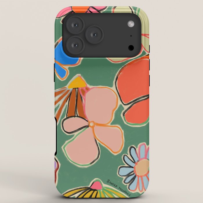 VINTAGE GARDEN GREEN iPhone Case