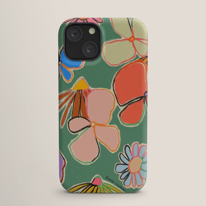 VINTAGE GARDEN GREEN iPhone Case