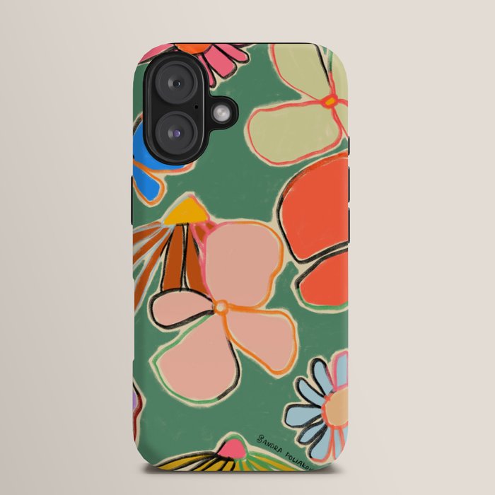 VINTAGE GARDEN GREEN iPhone Case