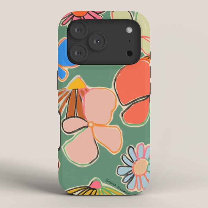 VINTAGE GARDEN GREEN iPhone Case