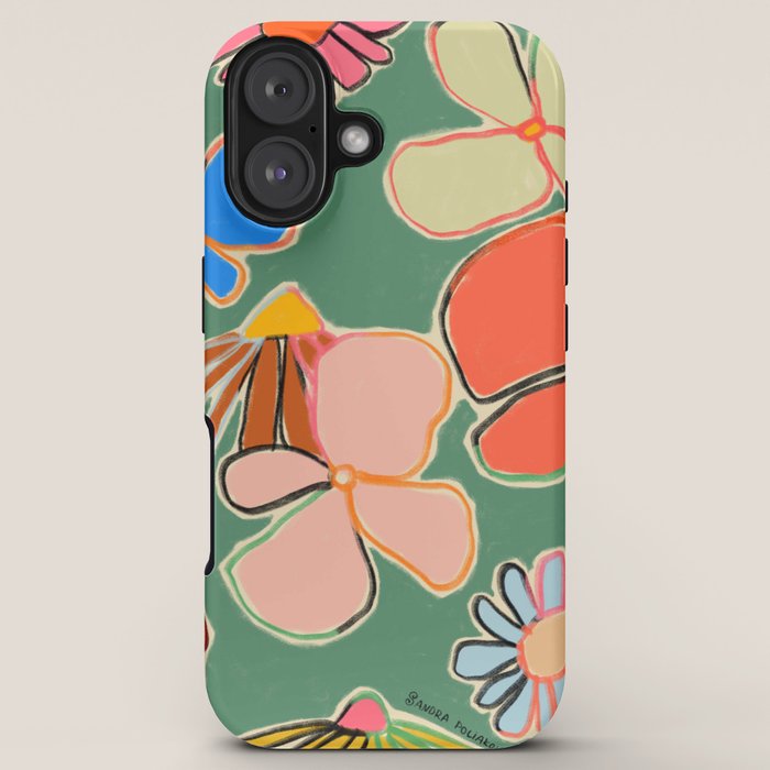 VINTAGE GARDEN GREEN iPhone Case