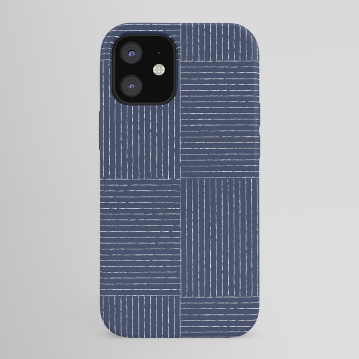 Lines III (Navy) iPhone Case
