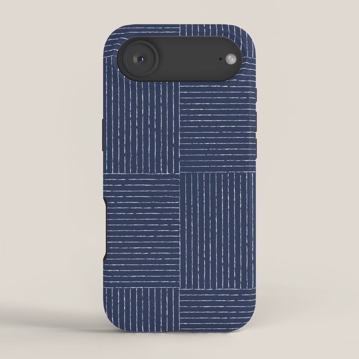 Lines III (Navy) iPhone Case