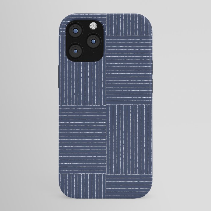 Lines III (Navy) iPhone Case