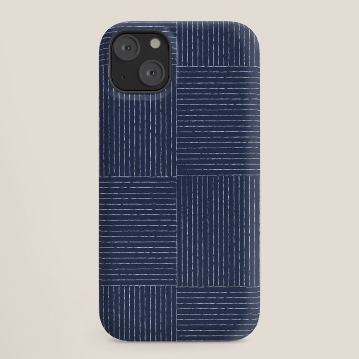 Lines III (Navy) iPhone Case