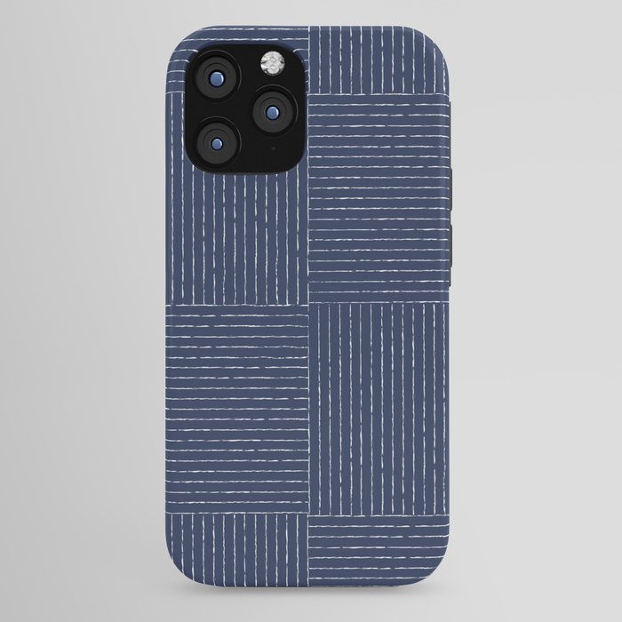 Lines III (Navy) iPhone Case