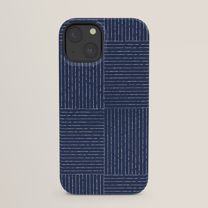 Lines III (Navy) iPhone Case